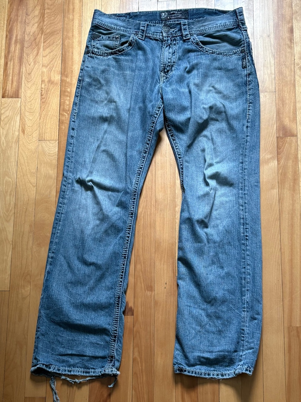 Silver Jeans Men's Faded Blue Bootcut Jeans
